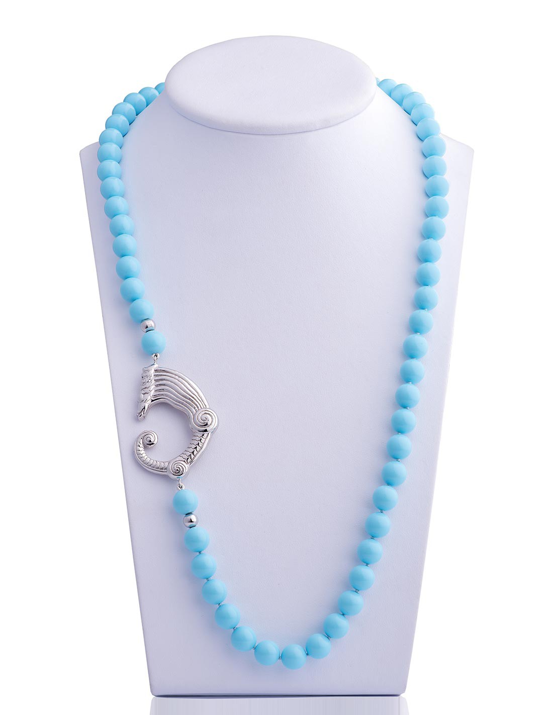 Collana Con Perline Di Turchese Morenci Naturale Autentico Da - Foto 4