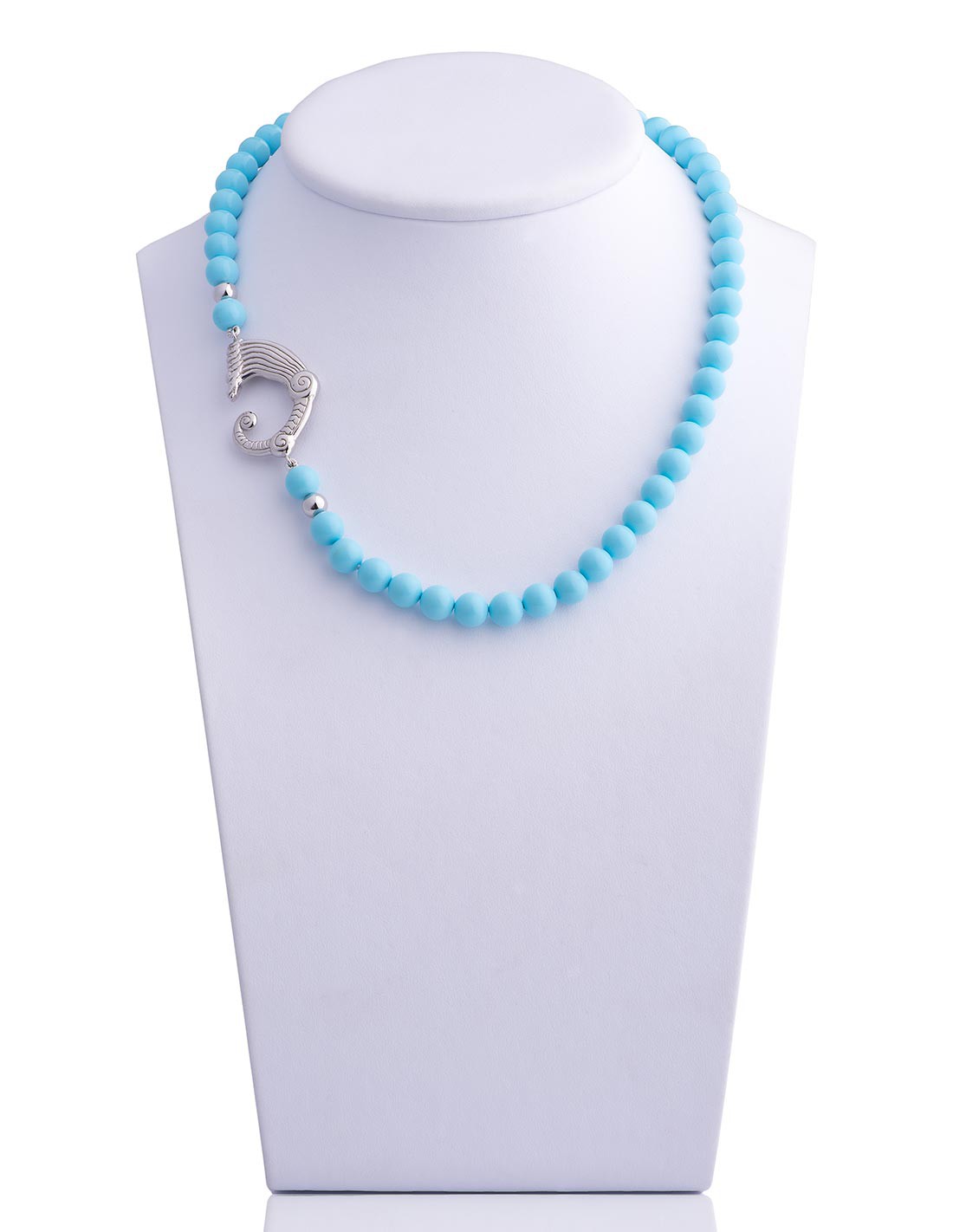 Turquoise and dragon choker